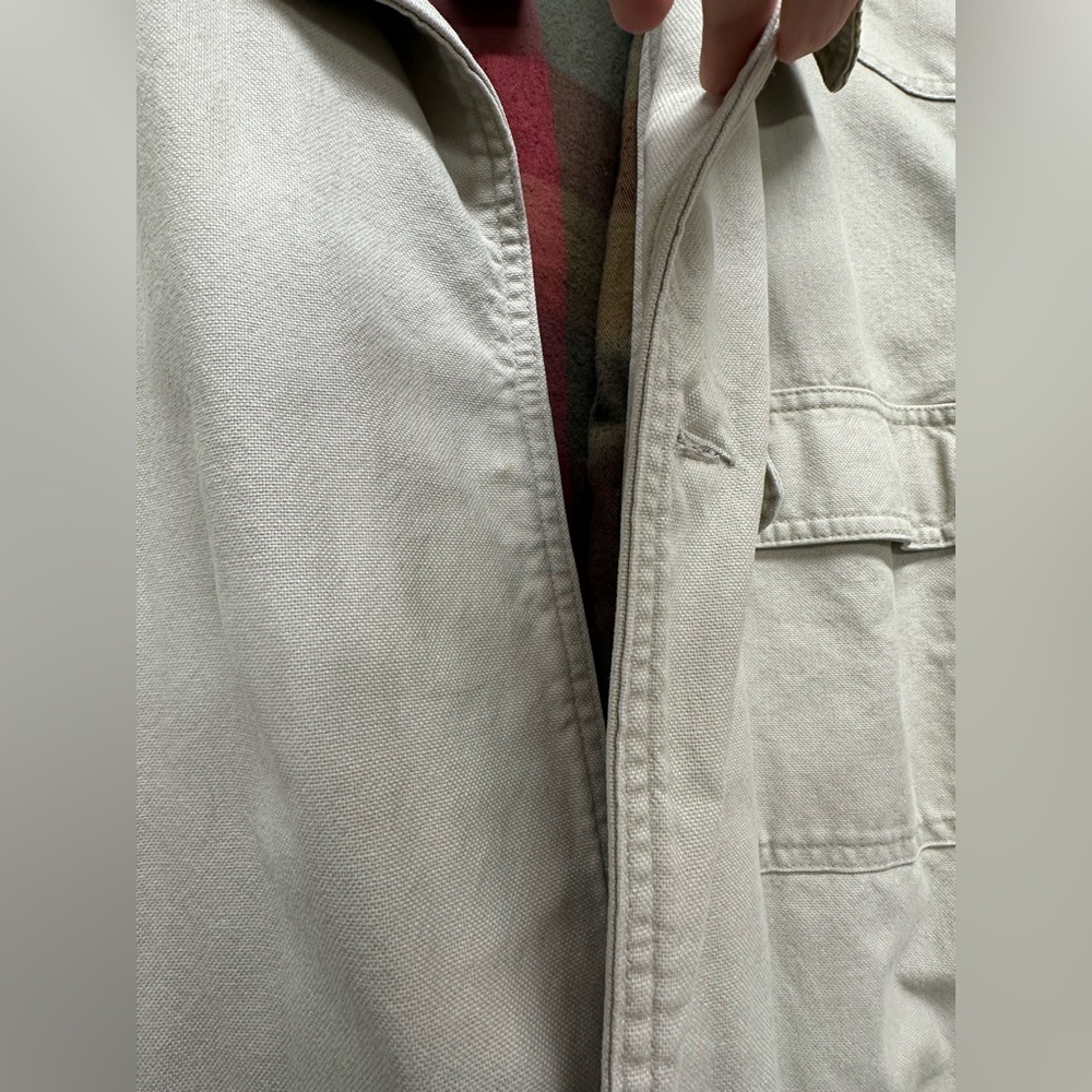 Vintage Eddie Bauer Chore Barn Coat Goose Down Liner Men’s Sz M Corduroy Collar - Picture 6 of 15